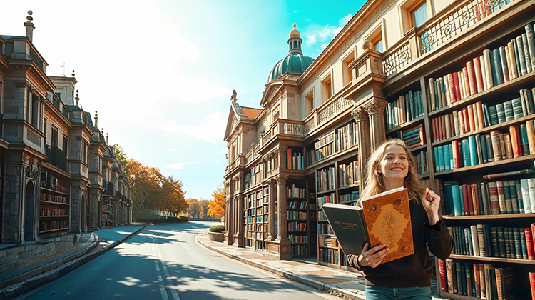 A young woman who is preparing herself for lifelong learning